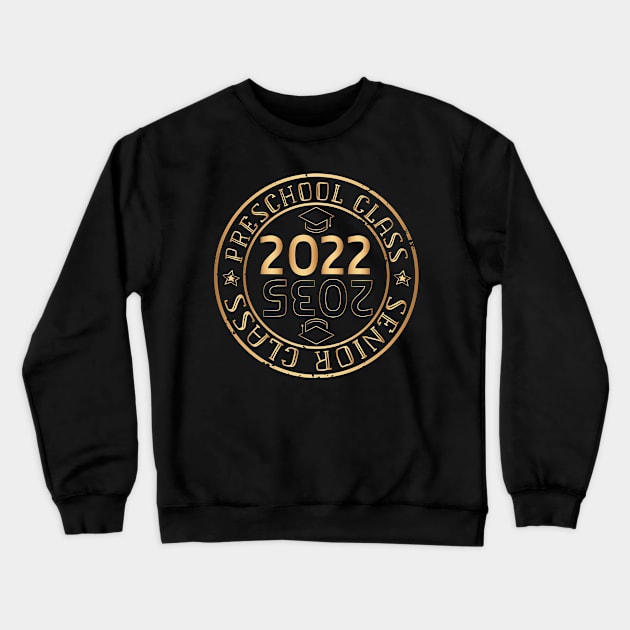 Preschool Class 2022 Senior Class 2035 Graduation kids Crewneck Sweatshirt by Shop design